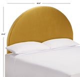 Safavieh Sunnira Arched Headboard XII23 Mustard Velvet Solid Acacia/ Mdf/Plywood/Velvet HBD6402A-Q