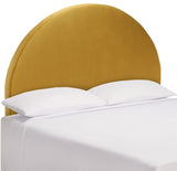 Safavieh Sunnira Arched Headboard XII23 Mustard Velvet Solid Acacia/ Mdf/Plywood/Velvet HBD6402A-Q