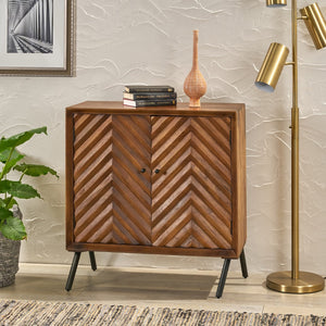 Christopher Knight Home® - Noble House - Harrington Mid-Century Modern Handcrafted Mango Wood Sideboard, Dark Brown