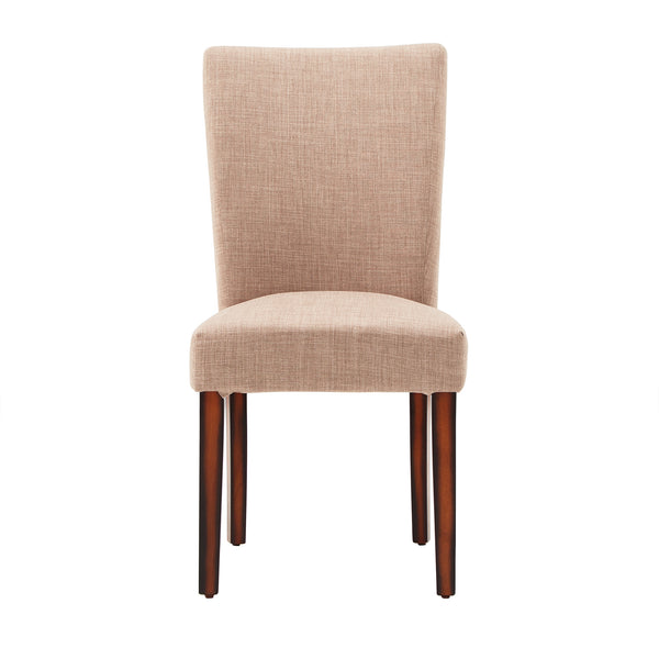 Homelegance By Top-Line Harmonn Linen Parsons Dining Chairs (Set of 2) Beige Rubberwood