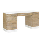 Two-Toned 7 Drawer Writing Desk Multi with Light Wood finish P301619 Pulaski Furniture