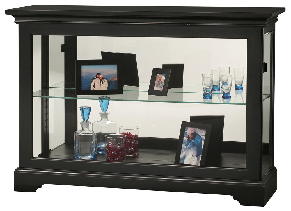 Hekman Furniture 680594 Underhill Ii Curio Cabinet - Elegant Hardwood Console With Beveled Glass & Interior Lighting Black Satin Underhill Ii Curio Cabinet 680594
