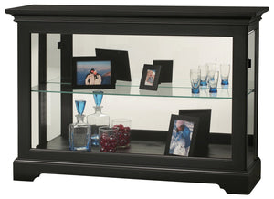 Hekman Furniture 680594 Underhill Ii Curio Cabinet - Elegant Hardwood Console With Beveled Glass & Interior Lighting Black Satin Underhill Ii Curio Cabinet 680594