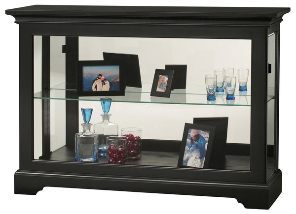 Hekman Furniture 680594 Underhill Ii Curio Cabinet - Elegant Hardwood Console With Beveled Glass & Interior Lighting Black Satin Underhill Ii Curio Cabinet 680594