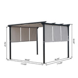 Christopher Knight Home® Noble House Lawrence  Steel 9.5 X 9.5 Ft. Gazebo