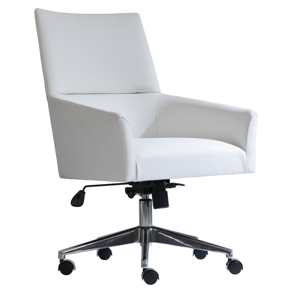 Bernhardt Bernhardt Stratum Vinyl Office Chair With Polished Nickel Base, Ergonomic Tilt, Casters For Smooth Mobility D11014