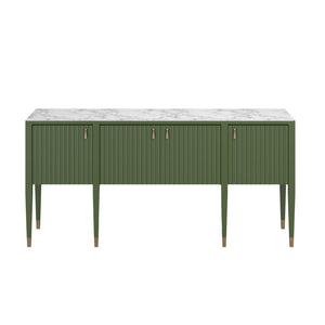 A.R.T. Furniture Eave Sideboard with Luxurious Stone Top for Contemporary Living Spaces and Elegant Storage Solutions Green 436251-1865
