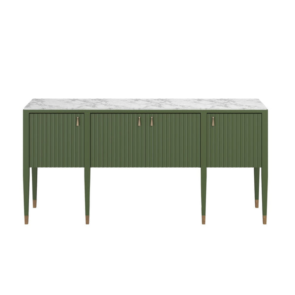 A.R.T. Furniture Eave Sideboard with Luxurious Stone Top for Contemporary Living Spaces and Elegant Storage Solutions Green 436251-1865