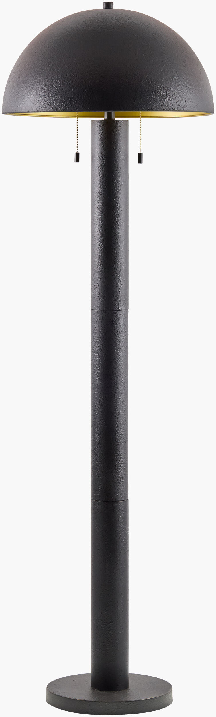 Surya Hobro 65" Tall Iron Accent Floor Lamp - Traditional Elegance With Hand-painted Charm For Your Decor Body, White,Base, White,Shade, White,Finial, White,Harp, White,Cord, Translucent Iron,Iron,Metal,Metal,Iron Hbr-002