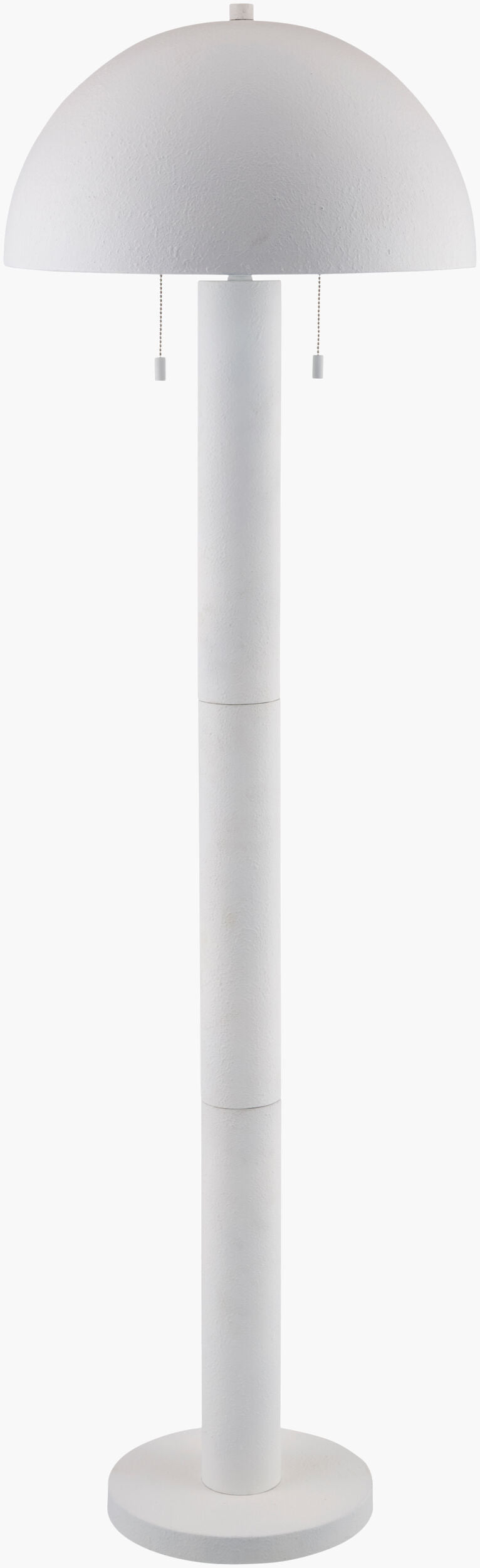 Surya Hobro 65" Tall Iron Accent Floor Lamp - Traditional Elegance With Hand-painted Charm For Your Decor Body, White,Base, White,Shade, White,Finial, White,Harp, White,Cord, Translucent Iron,Iron,Metal,Metal,Iron Hbr-002