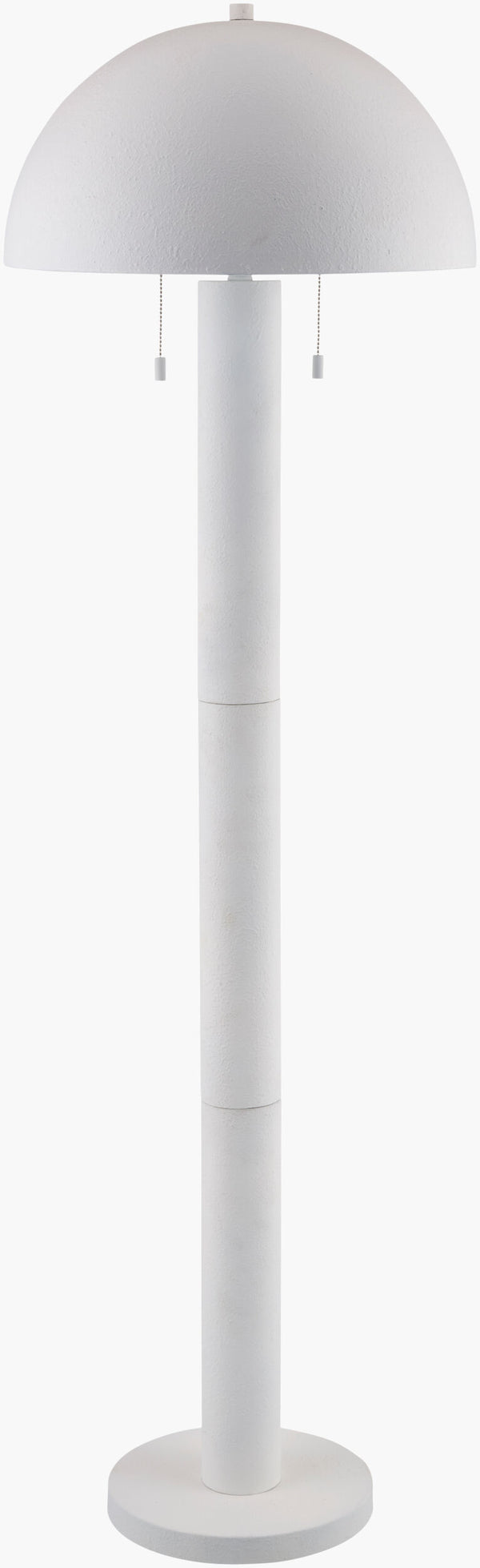 Surya Hobro 65" Tall Iron Accent Floor Lamp - Traditional Elegance With Hand-painted Charm For Your Decor Body, White,Base, White,Shade, White,Finial, White,Harp, White,Cord, Translucent Iron,Iron,Metal,Metal,Iron Hbr-002