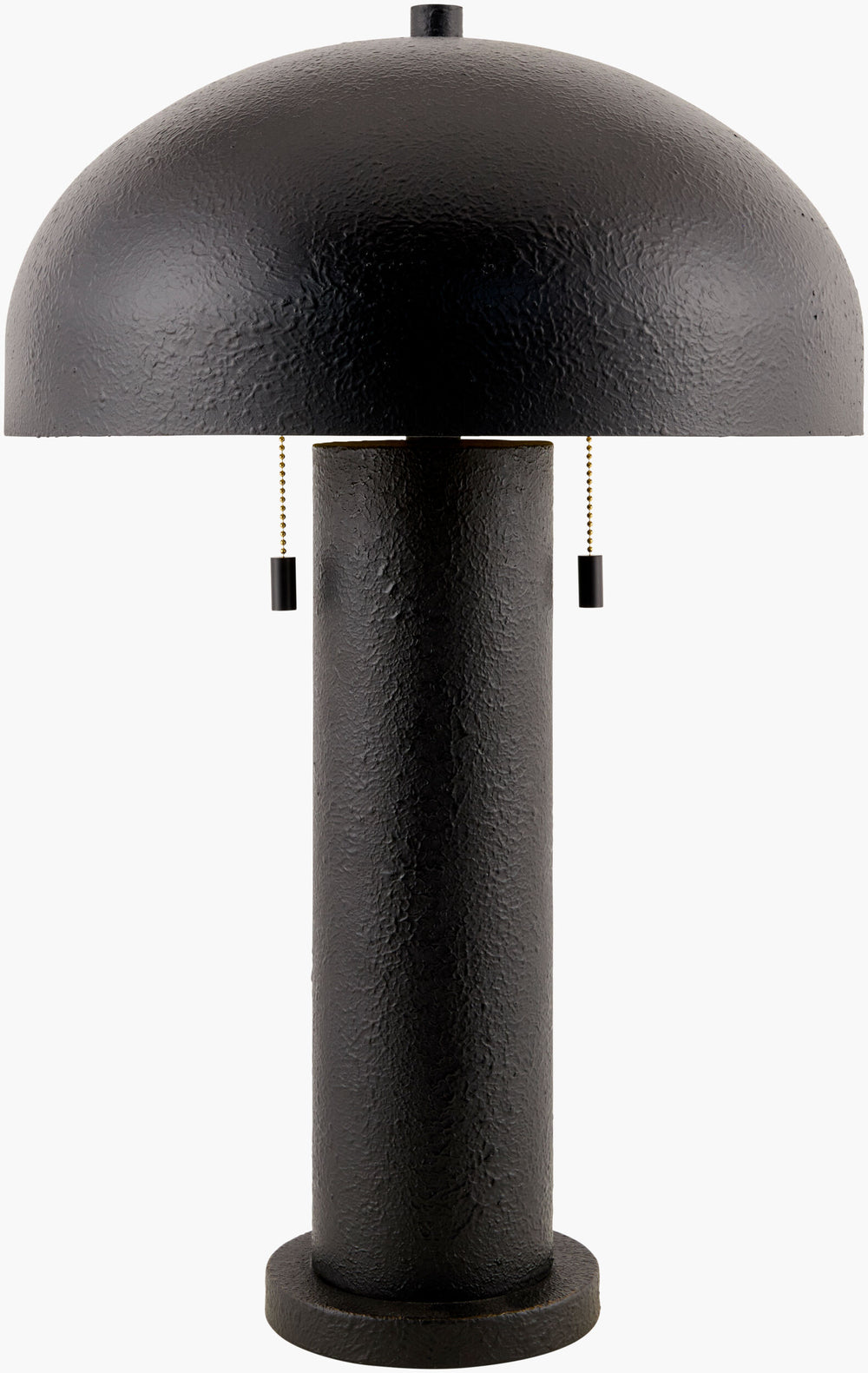 Surya Hobro 25" Tall Hand-painted Accent Table Lamp - Modern Elegance With Timeless Charm For Your Home Body, Black,Base, Black,Shade (Outside), Black,Shade (Inside), Gold,Finial, Black,Harp, Black,Cord, Translucent Iron,Iron,Metal,Metal,Iron Hbr-003