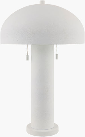 Surya Hobro 25" Tall Hand-painted Accent Table Lamp - Modern Elegance With Timeless Charm For Your Home Body, White,Base, White,Shade, White,Finial, White,Harp, White,Cord, Translucent Iron,Iron,Metal,Metal,Iron Hbr-004