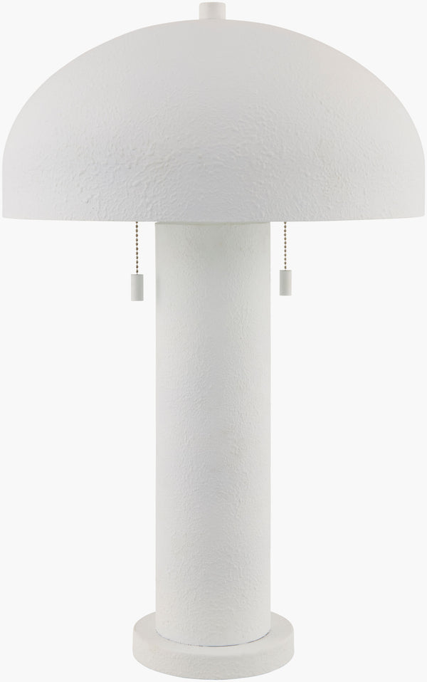 Surya Hobro 25" Tall Hand-painted Accent Table Lamp - Modern Elegance With Timeless Charm For Your Home Body, White,Base, White,Shade, White,Finial, White,Harp, White,Cord, Translucent Iron,Iron,Metal,Metal,Iron Hbr-004