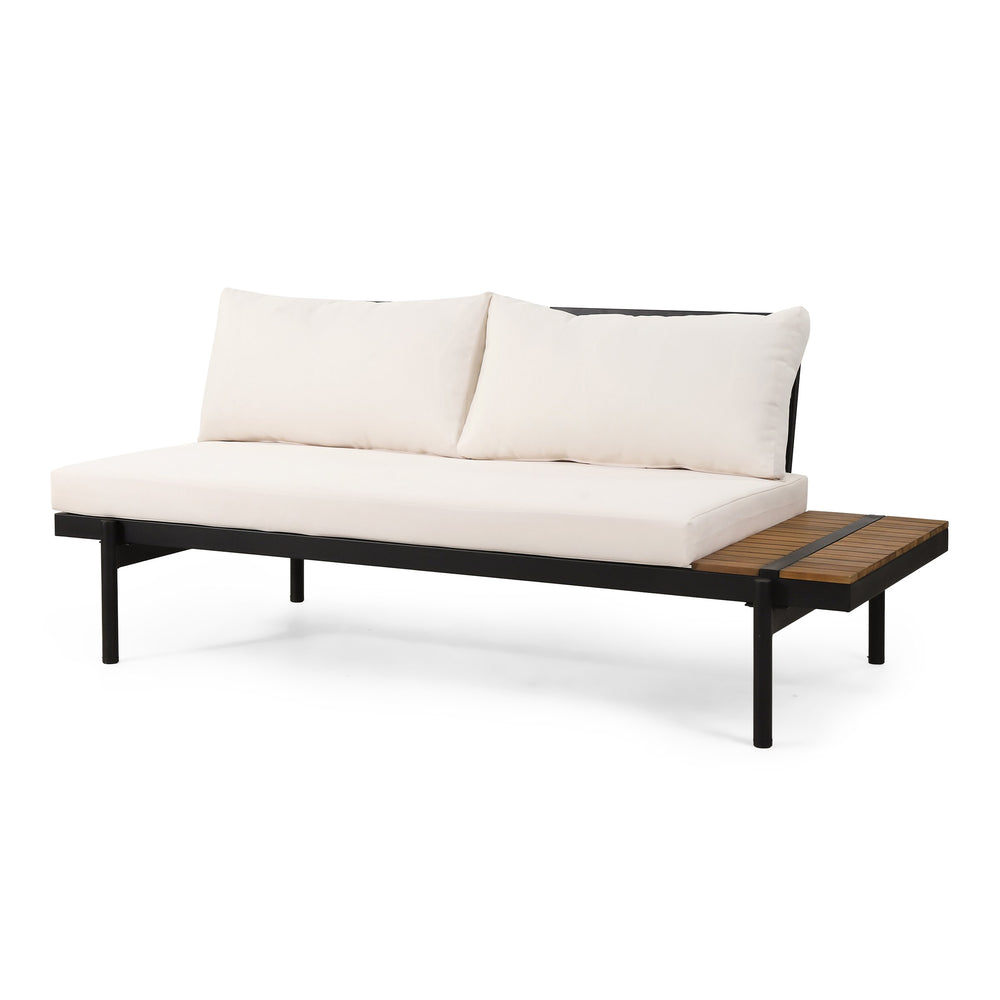 English Elm Christopher Knight Home® - Theo 2-Seater Sofa - Right Side, Modern Compact Design With Acacia Wood Accents & Water-Resistant Cushions 71399.00RCRM