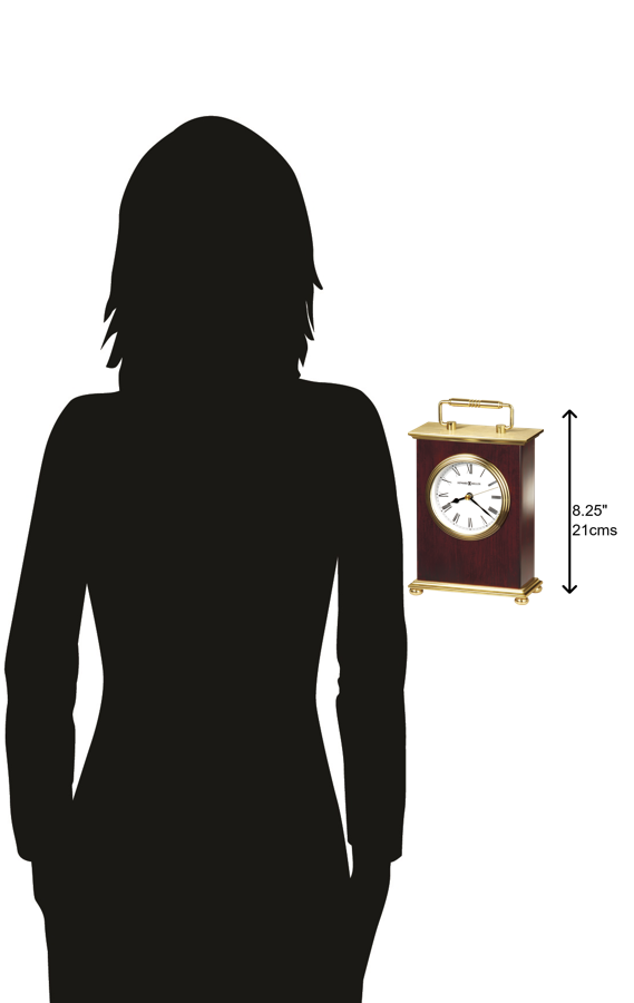 Hekman Furniture 613528 Rosewood Bracket Table Clock – Elegant Quartz Timepiece With Classic Roman Numerals & Brass Accents Rosewood Rosewood Bracket Tabletop Clock 613528