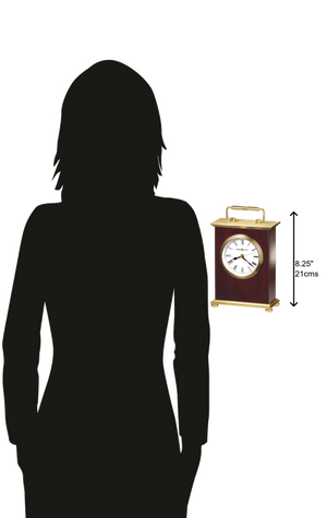 Hekman Furniture 613528 Rosewood Bracket Table Clock – Elegant Quartz Timepiece With Classic Roman Numerals & Brass Accents Rosewood Rosewood Bracket Tabletop Clock 613528