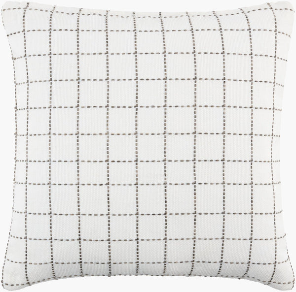 Surya Harbour Woven Polypropylene Outdoor Accent Pillow Uv Resistant Patio Square Decor HBU006-2020D
