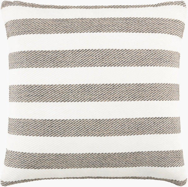 Surya Harbour Square Outdoor Accent Pillow Uv Resistant Woven Polypropylene Patio Seating HBU008-2222P