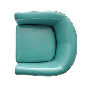English Elm Swivel Barrel Club Chair Upholstered 360 Degree Base for Living Room Reading Nook Turquoise 57685.00TUR