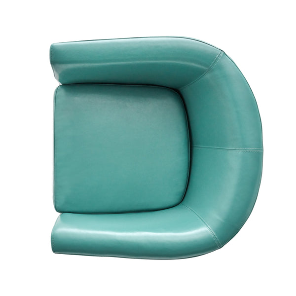 English Elm Swivel Barrel Club Chair Upholstered 360 Degree Base for Living Room Reading Nook Turquoise 57685.00TUR