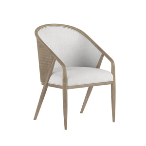 A.R.T. Furniture Finn Woven Dining Chair – Mid-century Modern Comfort In Tawny Finish With Raffia Accent Details Light Brown, Beige Parawood Solids,Elm Veneer,Raffia,Foam,Fiber,Fabric 313206-2803