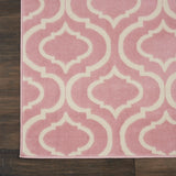 Nourison Jubilant JUB19 Machine Made Power-loomed Borderless Design Indoor Only Contemporary  Rug Pink, Pink 100% Polypropylene 99446479952