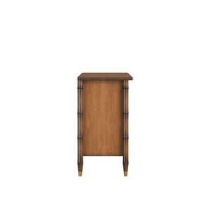 A.R.T. Furniture Harbor Bachelors Chest - Rustic Elegance with Ample Storage and Classic Brass Accents for Any Space Warm Walnut 338158-2731