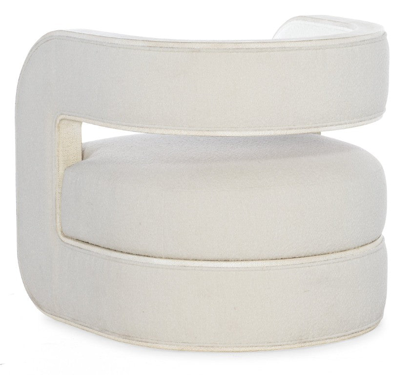 Hooker Furniture Cascade Accent Chair With Pebble Beach Performance Fabric, Lacquered Burlap Trim, Distressed Finish For Cozy Transitional Living Spaces 6120-50001-05