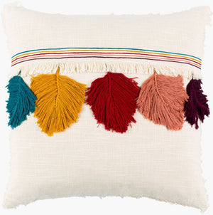 Surya Hachi Cotton Accent Pillow with Indian Geometric Motifs for Bohemian Living Spaces HCI001-1818D