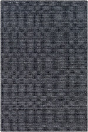 Hickory HCK-2300 9' x 12' Handmade Rug HCK2300-912  Charcoal, Black, Gray Surya