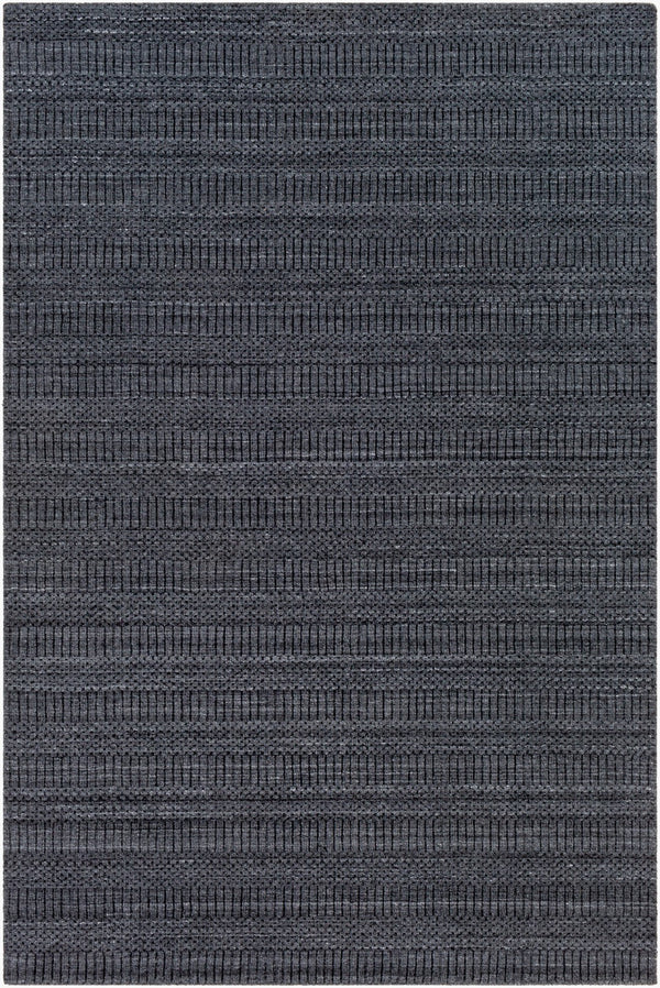 Surya Hickory Modern 2' X 3' Handmade Area Rug In Recycled Pet Yarn - Stylish, Durable, Eco-friendly Decor Charcoal Recycled Pet Yarn Hck2300-23