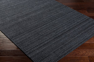 Hickory HCK-2300 9' x 12' Handmade Rug HCK2300-912  Charcoal, Black, Gray Surya
