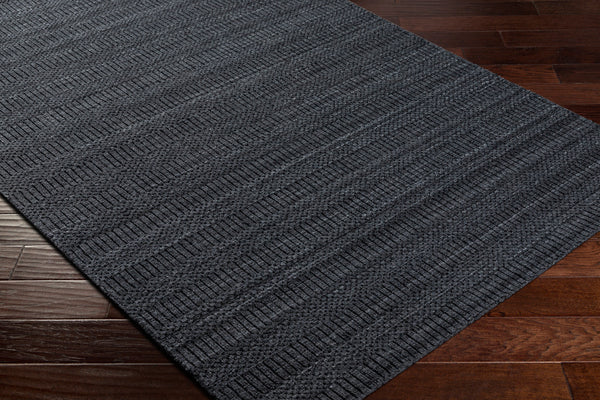 Hickory HCK-2300 9' x 12' Handmade Rug HCK2300-912  Charcoal, Black, Gray Surya