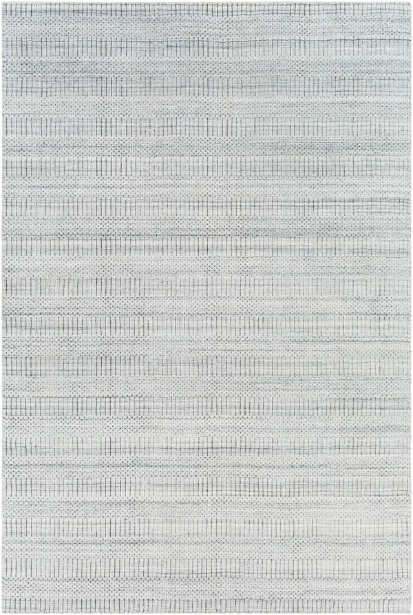 Hickory HCK-2301 9' x 12' Handmade Rug HCK2301-912  Light Slate, Gray, Charcoal, Cream Surya