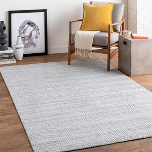 Surya Hickory Modern 2' X 3' Handmade Area Rug In Recycled Pet Yarn - Stylish, Durable, Eco-friendly Decor Light Slate Recycled Pet Yarn Hck2301-23