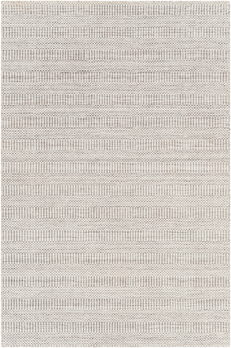 Hickory HCK-2302 9' x 12' Handmade Rug HCK2302-912  Light Beige, Gray, Charcoal Surya