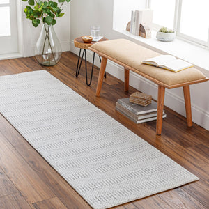 Surya Hickory Modern 2' X 3' Handmade Area Rug In Recycled Pet Yarn - Stylish, Durable, Eco-friendly Decor Light Beige Recycled Pet Yarn Hck2302-268