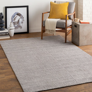 Hickory HCK-2304 9' x 12' Handmade Rug HCK2304-912  Dark Brown, Beige, Gray, Charcoal Surya