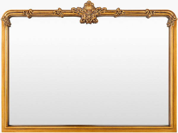 Surya Highclere Elegant 30"H X 40"W Mantel Mirror - Sophisticated Wall Decor To Elevate Your Space! Frame, Gold Manufactured Wood Hcl001-3040