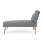 Christopher Knight Home® - Noble House - Carisia Mid Century Modern Slate Grey Fabric Chaise Lounge