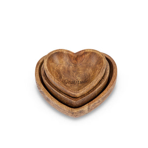 Heritage Inlay Wood Gratitude Bowls, Set of 3 EAW93344 Park Hill