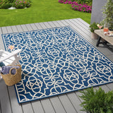 Christopher Knight Home® - Noble House - Jacyntha Indoor Geometric 8 X 11 Area Rug, Navy and Ivory