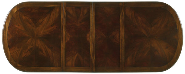 Hooker Furniture Leesburg Oval Mahogany Leg Table With Two 18" Leaves, Distressed Veneers & Seats Up To 8 Guests 5381-75200