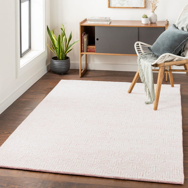 Surya Halcyon 2' X 3' Handmade New Zealand Wool & Viscose Rug - Luxurious, Durable, Modern Decor Upgrade Dusty Pink Nz Wool,Viscose Hcy2301-23