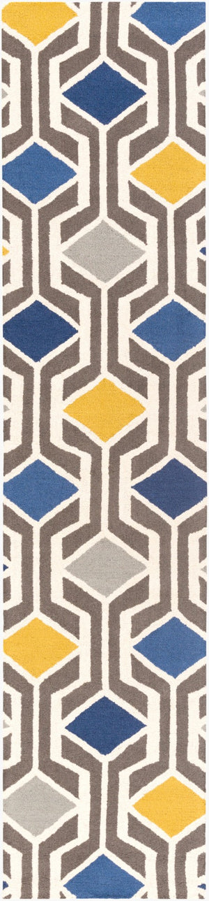 Livabliss Hilda Hand Tufted Wool Area Rug High Pile Neutral Tone Accent for Entryway or Bedroom Charcoal, Cream 2'3" x 10' HDA2385-2310