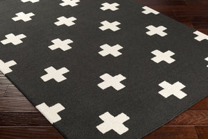 Livabliss Hilda Handmade Wool Area Rug High Pile Artisan Tufted Accent for Entryway or Bedside Black, White 2'3" x 10' HDA2391-2310