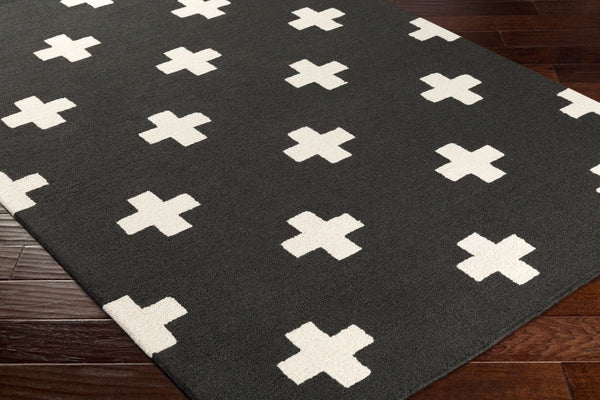 Livabliss Hilda Handmade Wool Area Rug High Pile Artisan Tufted Accent for Entryway or Bedside Black, White 2'3" x 10' HDA2391-2310