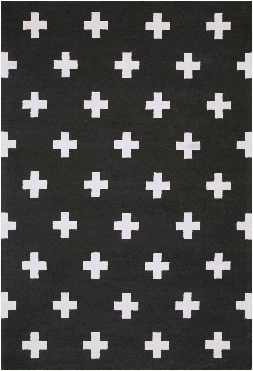 Livabliss Hilda Handmade Wool Area Rug High Pile Artisan Tufted Accent for Entryway or Bedside Black, White 8' x 11' HDA2391-811