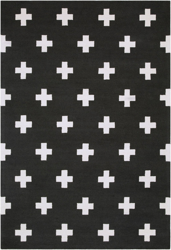 Livabliss Hilda Handmade Wool Area Rug High Pile Artisan Tufted Accent for Entryway or Bedside Black, White 8' x 11' HDA2391-811